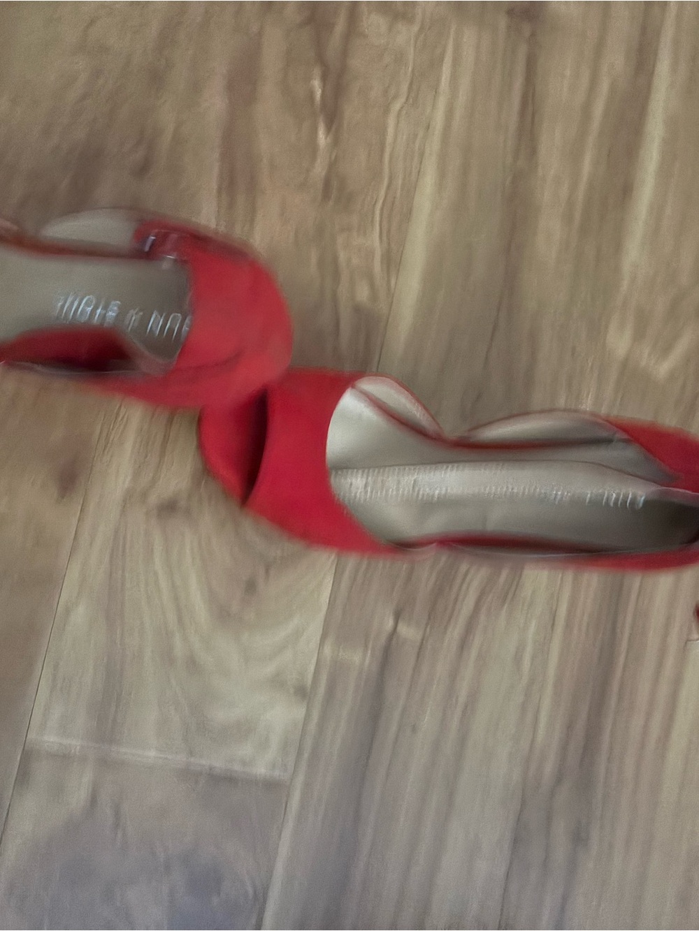 Red Suede-Look Women’s D’Orsay Heels - Elegant Everyday Style